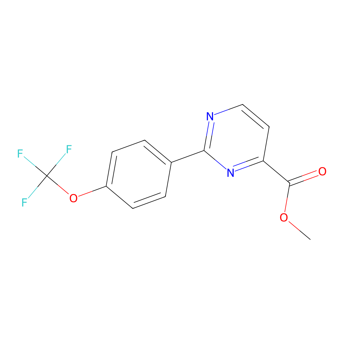 Methyl 2-[4-(Trifluoromethoxy)phenyl]pyrimidine-4-carboxylate molecular structure, CAS 2006277-05-8