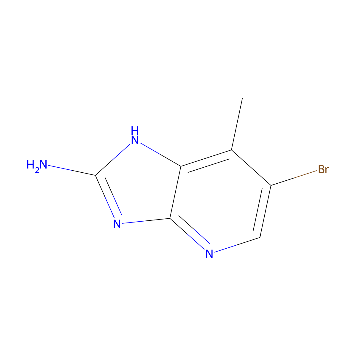 2-Amino-6-bromo-7-methylimidazo[4,5-b]pyridine molecular structure, CAS 2006277-07-0