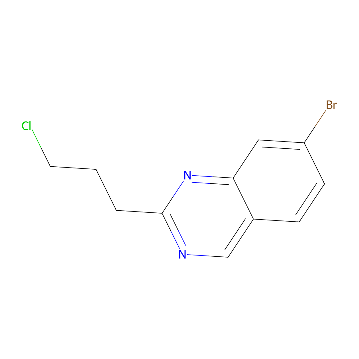 7-Bromo-2-(3-chloropropyl)quinazoline molecular structure, CAS 2006277-09-2