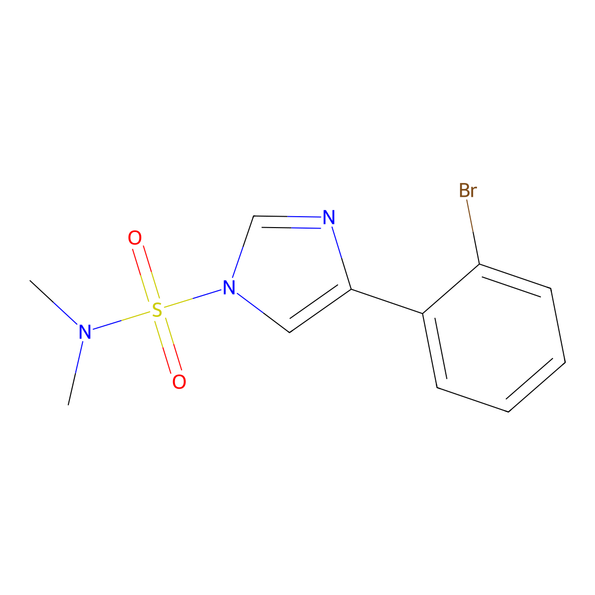 4-(2-Bromophenyl)-N,N-dimethylimidazole-1-sulfonamide molecular structure, CAS 2006277-15-0
