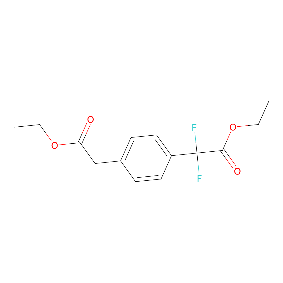 Ethyl 2-[4-(2-Ethoxy-2-oxoethyl)phenyl]-2,2-difluoroacetate molecular structure, CAS 2006277-16-1