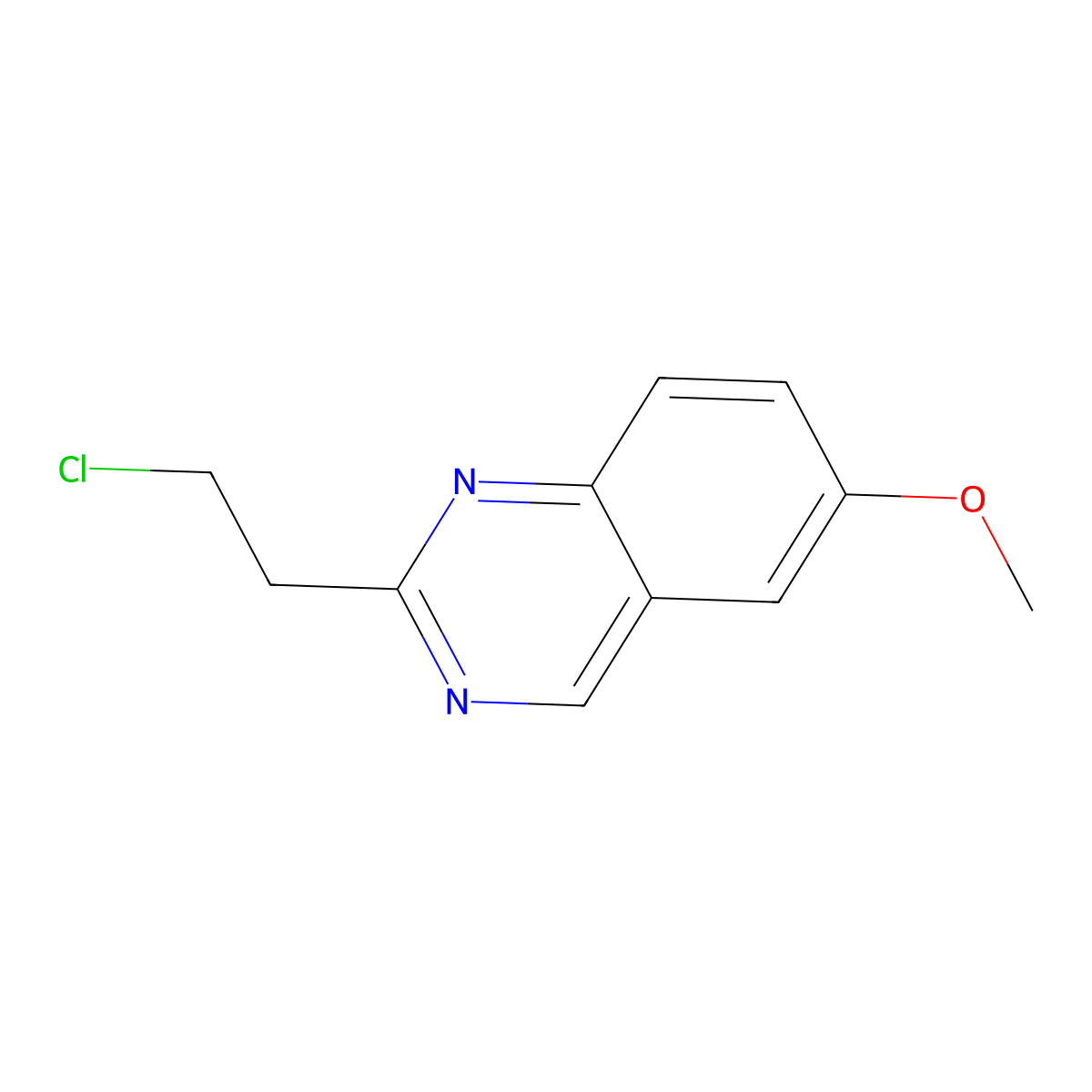 2-(2-Chloroethyl)-6-methoxyquinazoline molecular structure, CAS 2006277-23-0