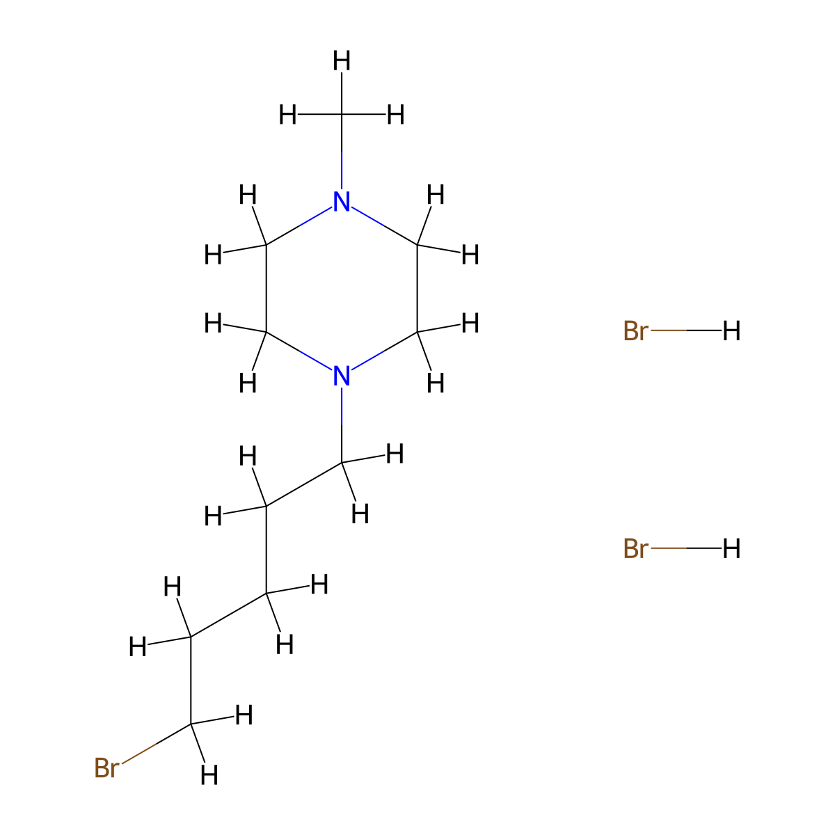 1-(5-Bromopentyl)-4-methylpiperazine Dihydrobromide molecular structure, CAS 2006277-25-2