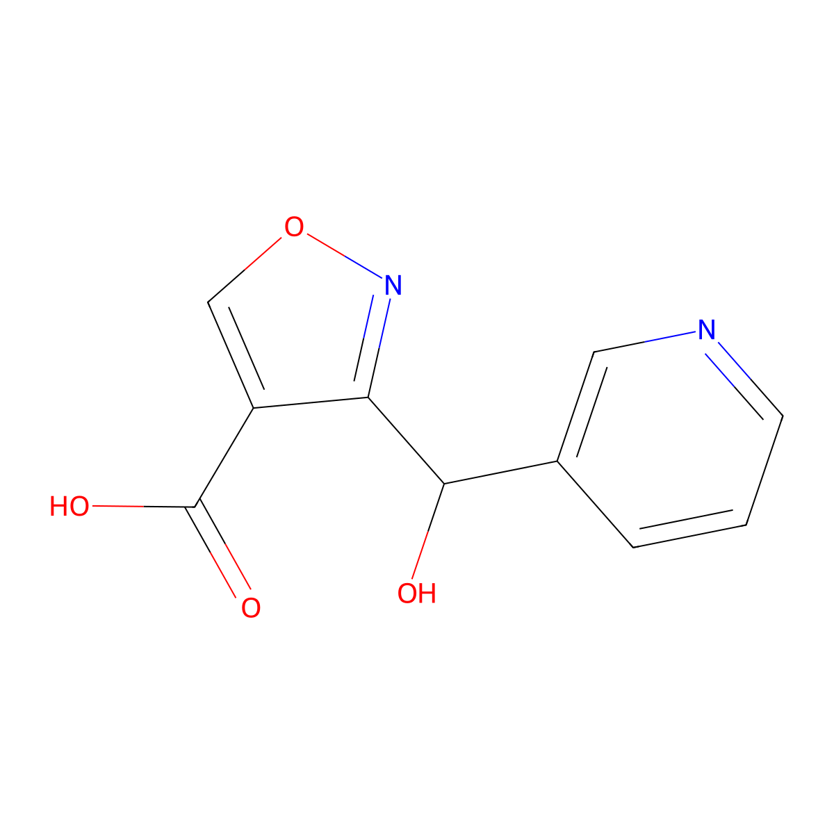 3-[Hydroxy(3-pyridyl)methyl]isoxazole-4-carboxylic Acid molecular structure, CAS 2006277-29-6