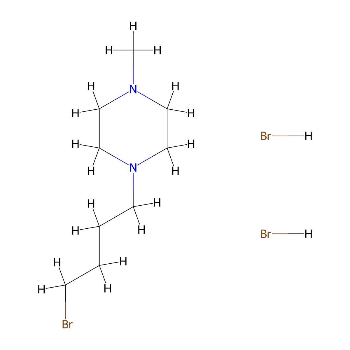 1-(4-Bromobutyl)-4-methylpiperazine Dihydrobromide molecular structure, CAS 2006277-41-2