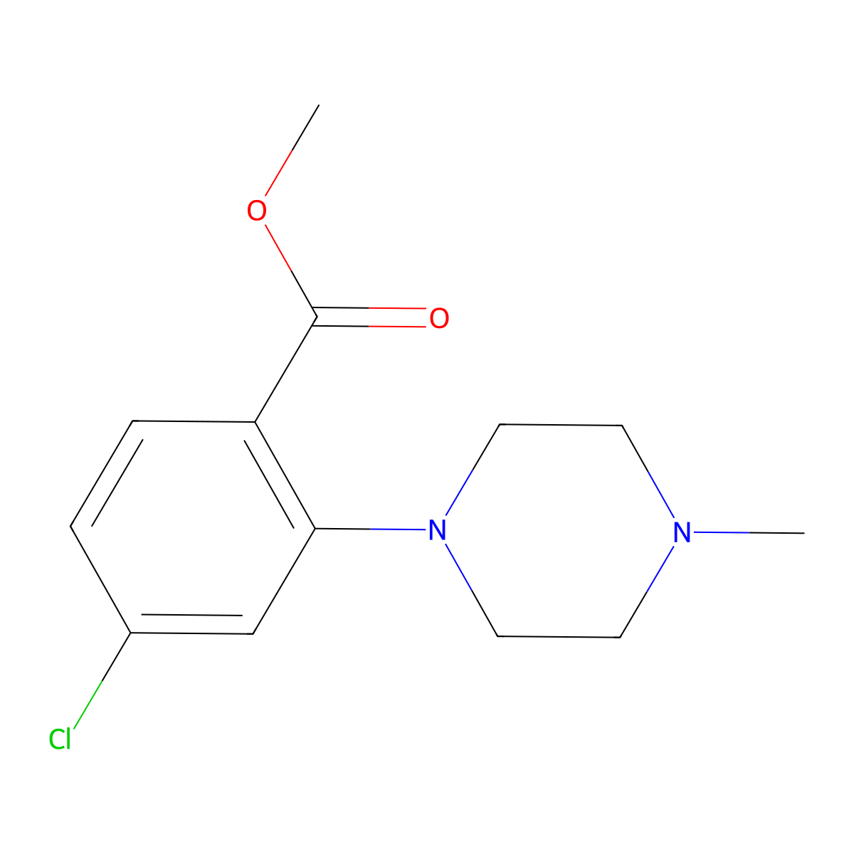 Methyl 4-Chloro-2-(4-methyl-1-piperazinyl)benzoate molecular structure, CAS 2006277-47-8