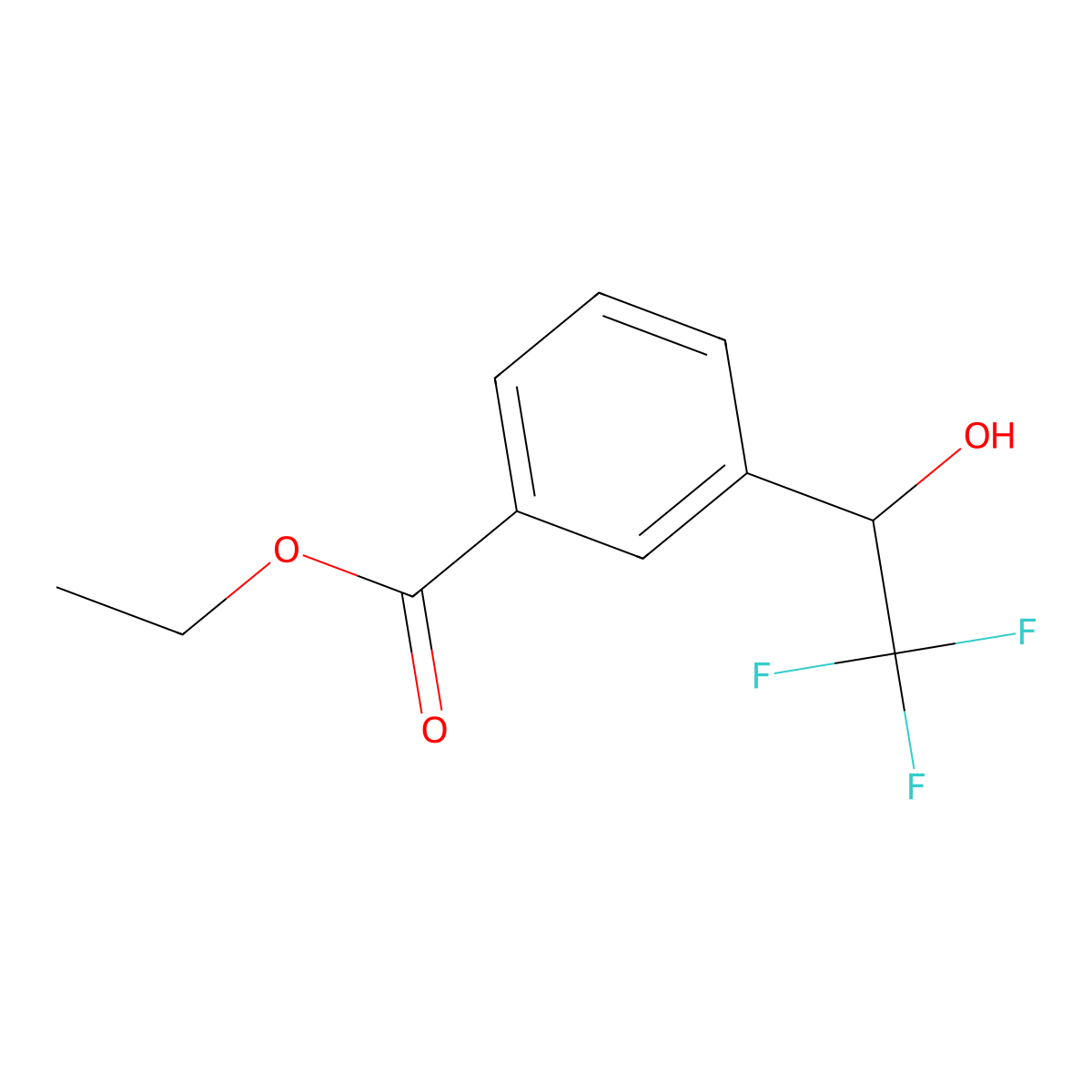 Ethyl 3-(2,2,2-Trifluoro-1-hydroxyethyl)benzoate molecular structure, CAS 2006277-57-0