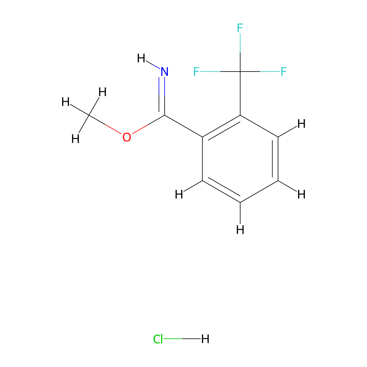 Methyl 2-(Trifluoromethyl)benzimidate Hydrochloride molecular structure, CAS 2006277-58-1