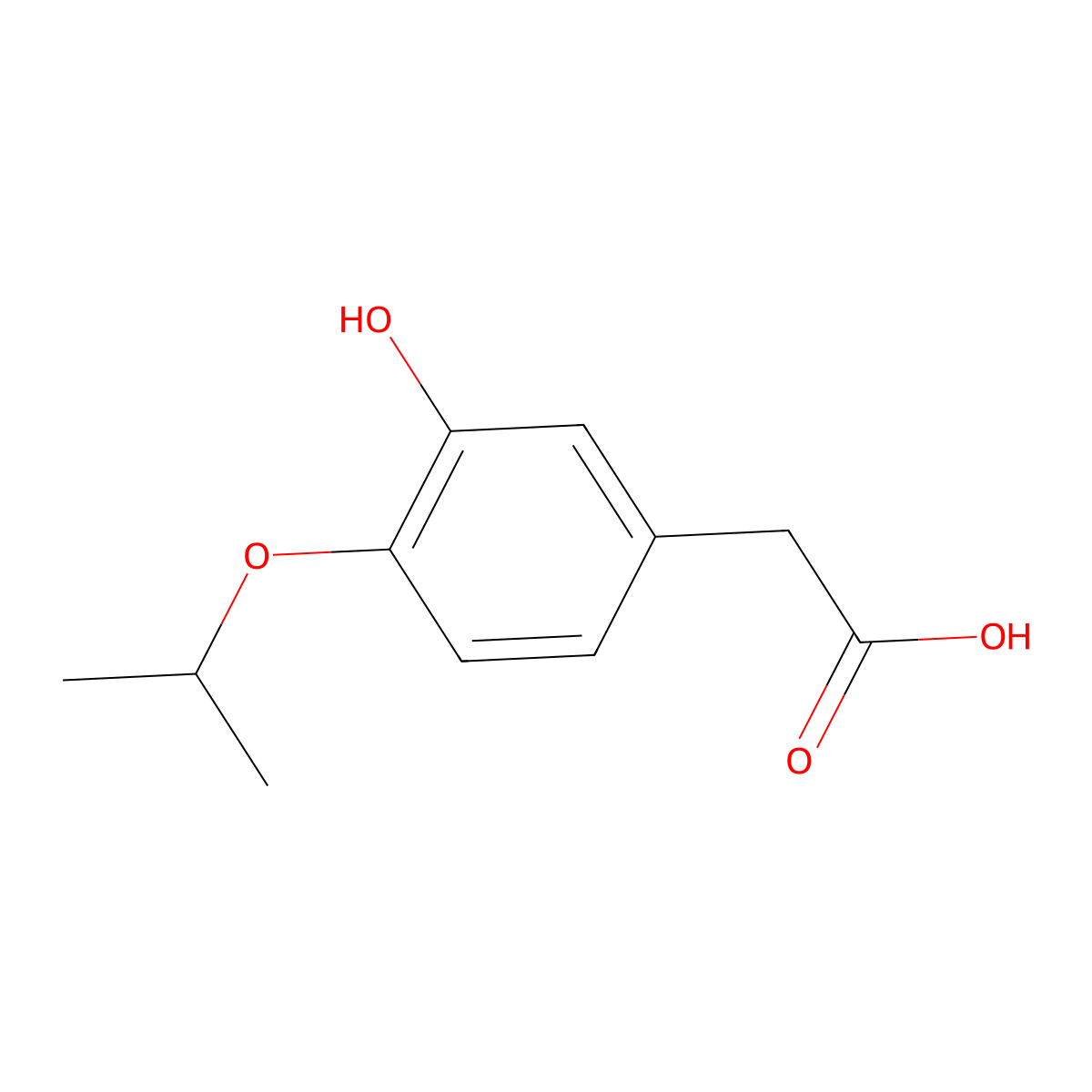 3-Hydroxy-4-isopropoxyphenylacetic Acid molecular structure, CAS 2006277-61-6