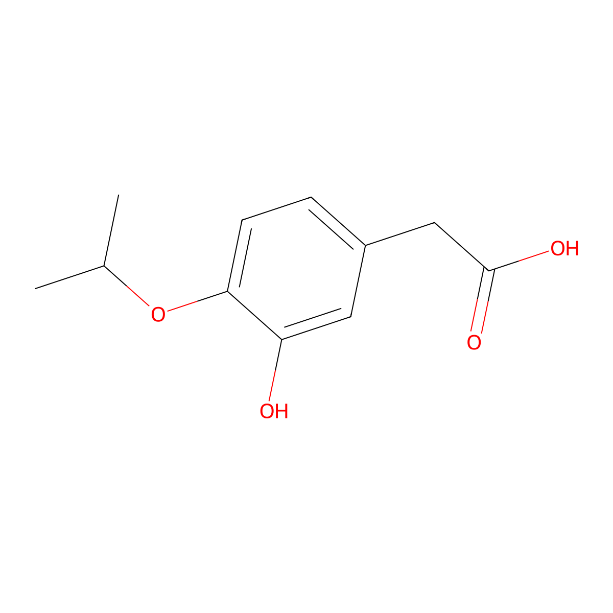 3-Hydroxy-4-isopropoxyphenylacetic Acid molecular structure, CAS 2006277-61-6