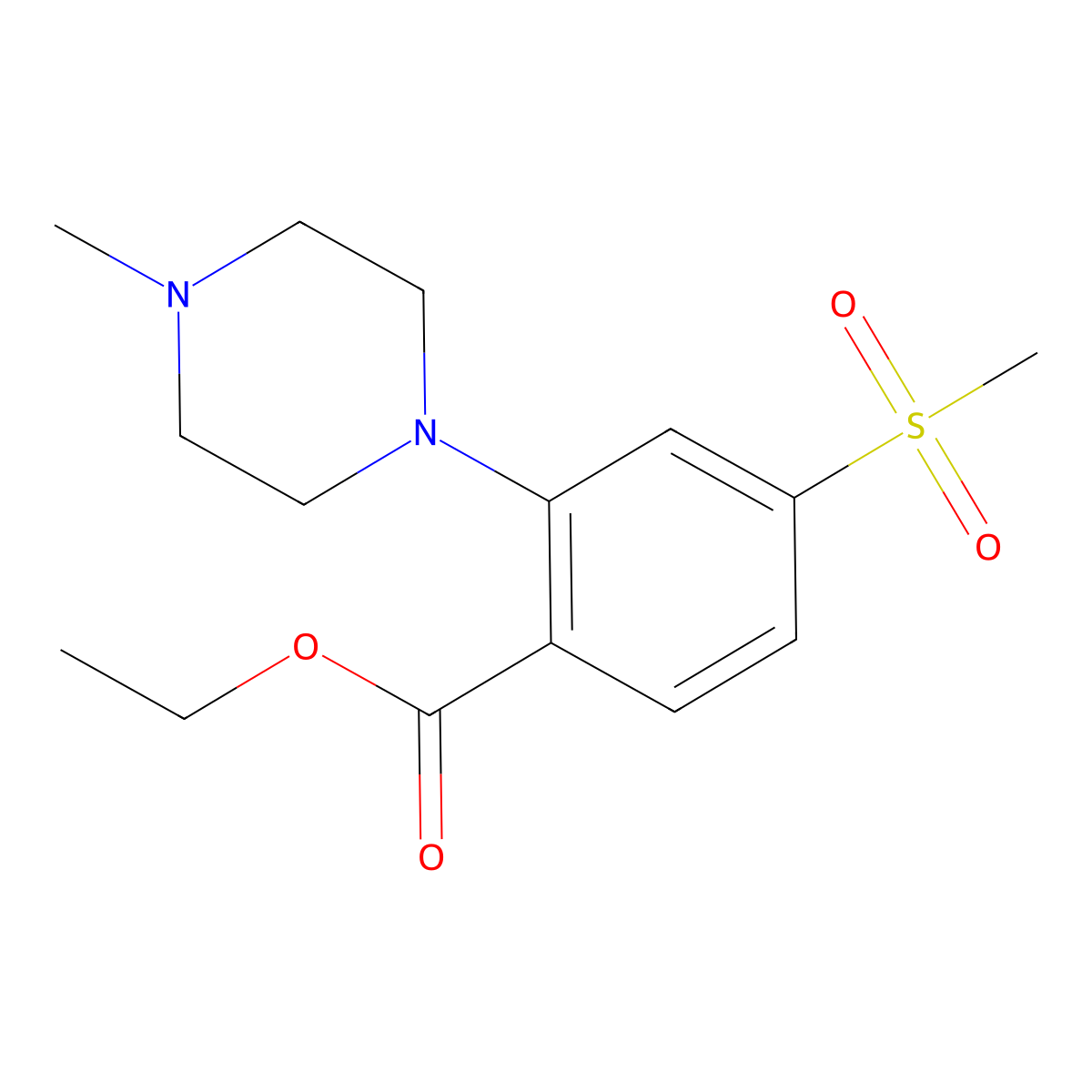 Ethyl 2-(4-Methyl-1-piperazinyl)-4-(methylsulfonyl)benzoate molecular structure, CAS 2006277-74-1