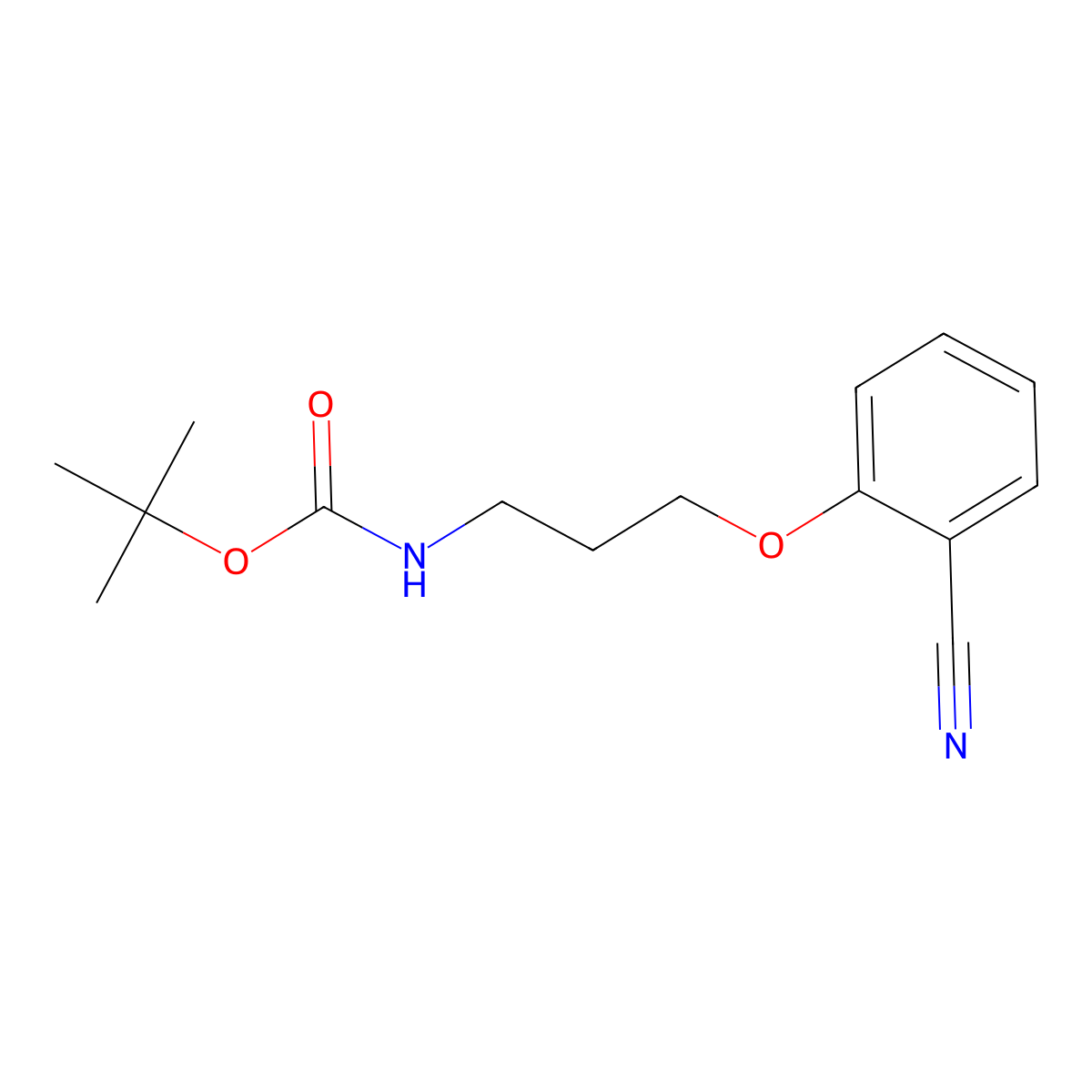 2-[3-(Boc-amino)propoxy]benzonitrile molecular structure, CAS 2006277-77-4
