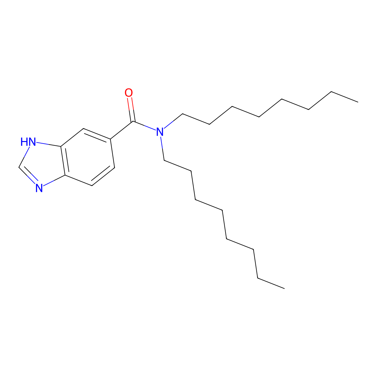N,N-Dioctylbenzimidazole-5-carboxamide molecular structure, CAS 2006277-84-3