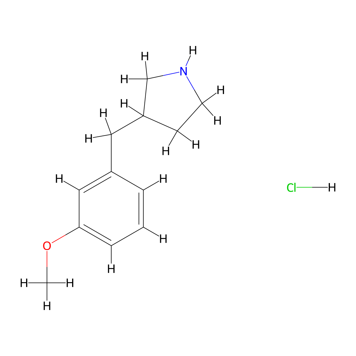 3-(3-Methoxybenzyl)pyrrolidine Hydrochloride molecular structure, CAS 2006277-93-4