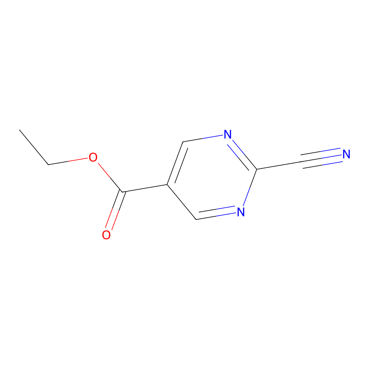 Ethyl 2-Cyanopyrimidine-5-carboxylate molecular structure, CAS 2006277-94-5
