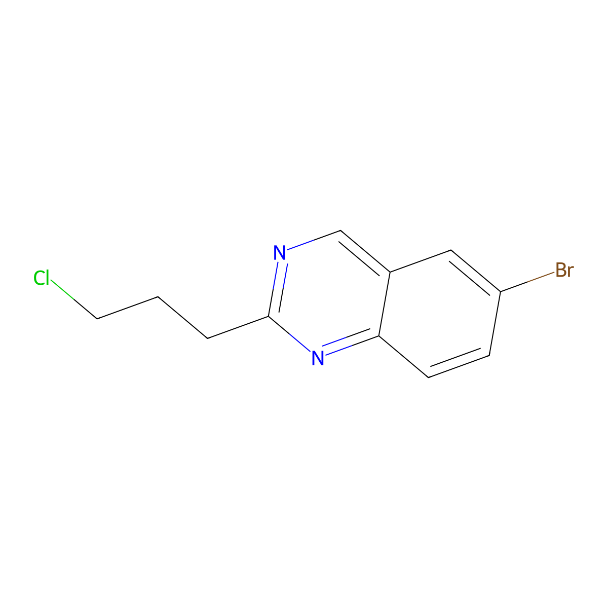 6-Bromo-2-(3-chloropropyl)quinazoline molecular structure, CAS 2006277-97-8