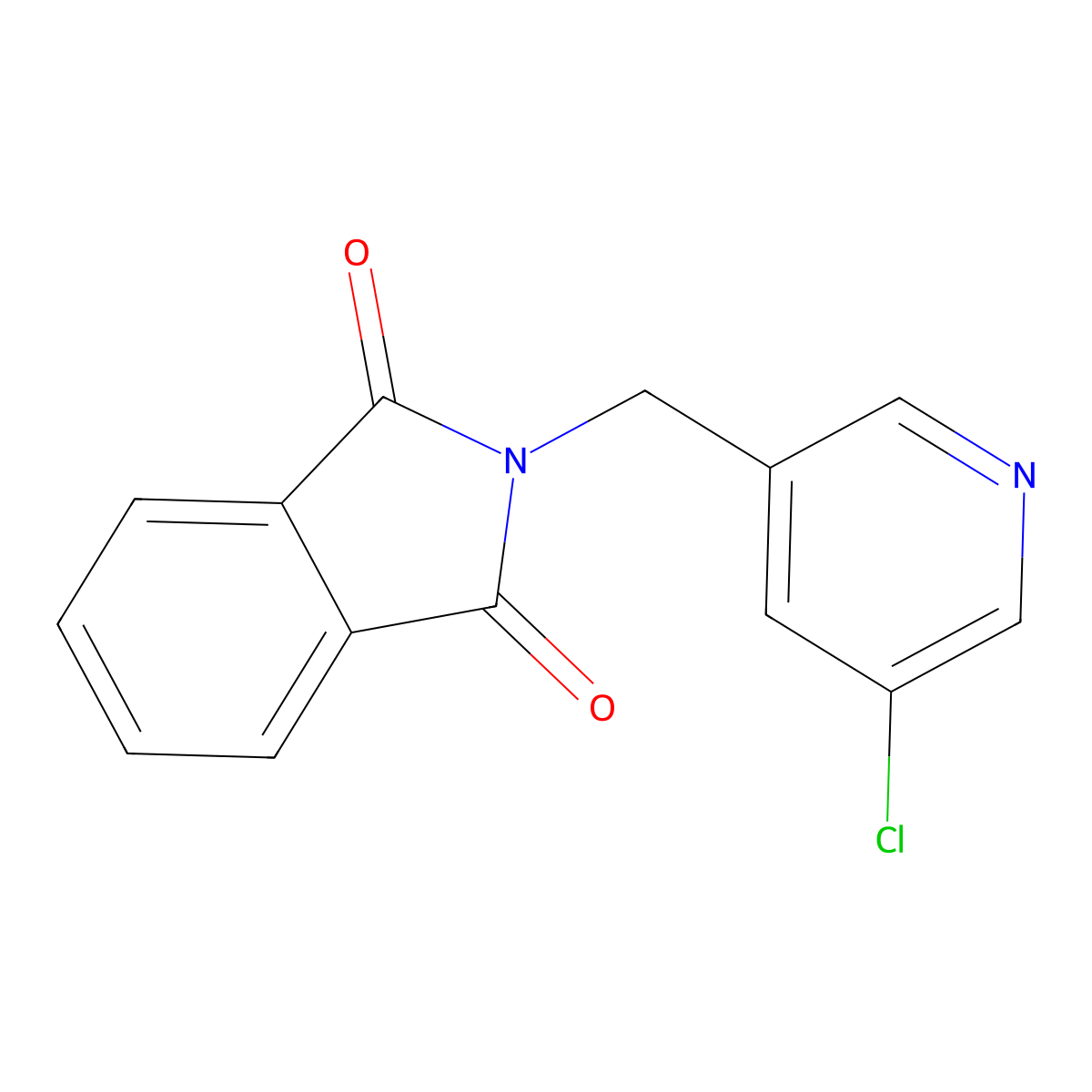 2-[(5-Chloro-3-pyridyl)methyl]isoindoline-1,3-dione molecular structure, CAS 2006278-00-6