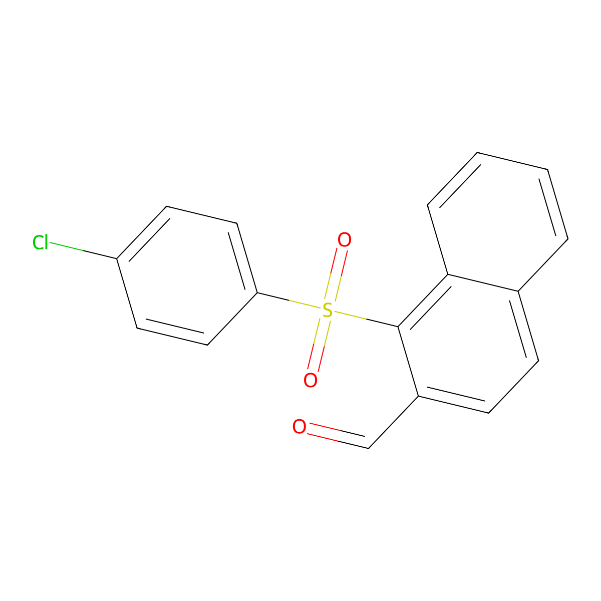 1-[(4-Chlorophenyl)sulfonyl]-2-naphthaldehyde molecular structure, CAS 2006278-01-7