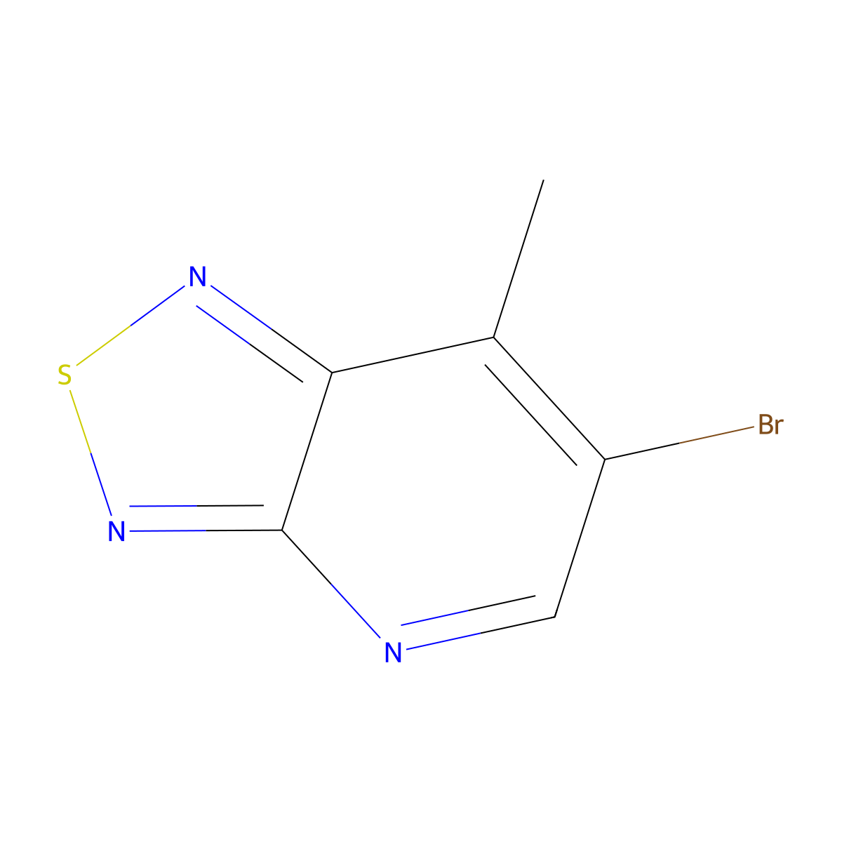 6-Bromo-7-methyl-[1,2,5]thiadiazolo[3,4-b]pyridine molecular structure, CAS 2006278-02-8