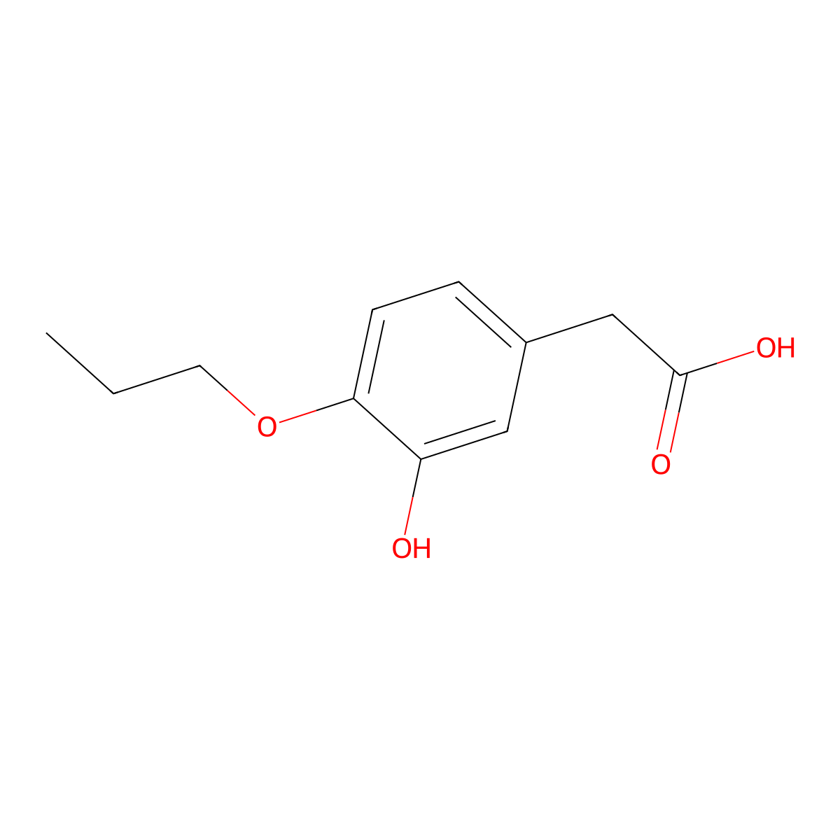 3-Hydroxy-4-propoxyphenylacetic Acid molecular structure, CAS 2006278-08-4