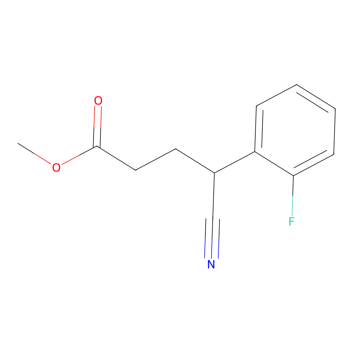 Methyl 4-Cyano-4-(2-fluorophenyl)butyrate molecular structure, CAS 2006278-14-2