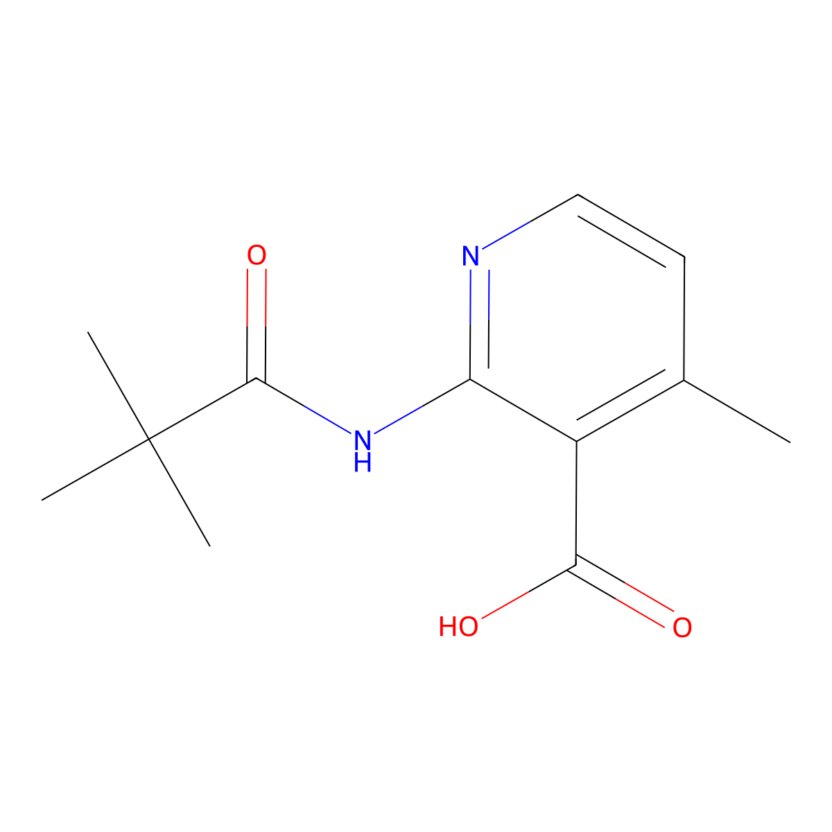 4-Methyl-2-pivalamidonicotinic Acid molecular structure, CAS 2006278-17-5