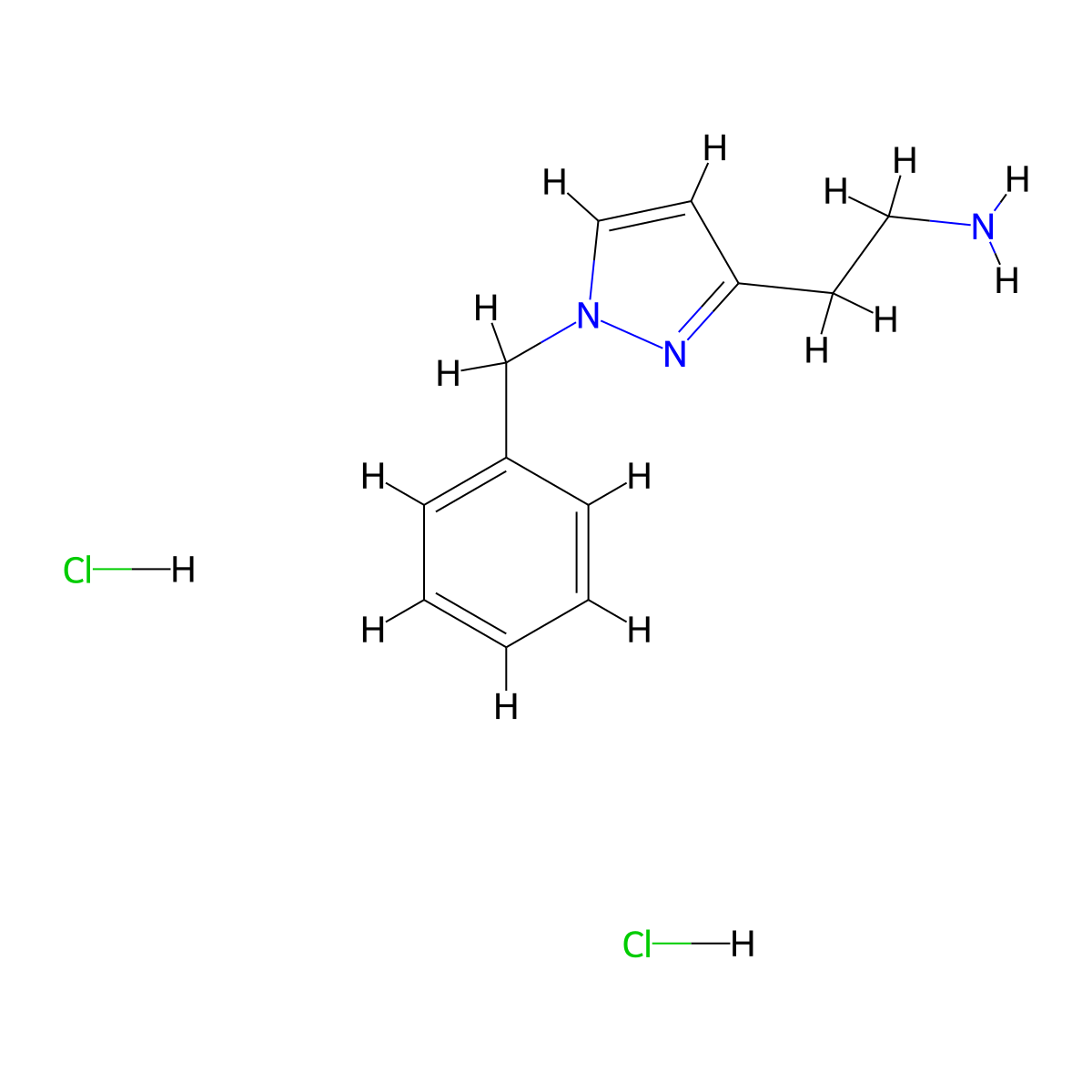 2-(1-Benzyl-3-pyrazolyl)ethylamine dihydrochloride molecular structure, CAS 2006278-20-0