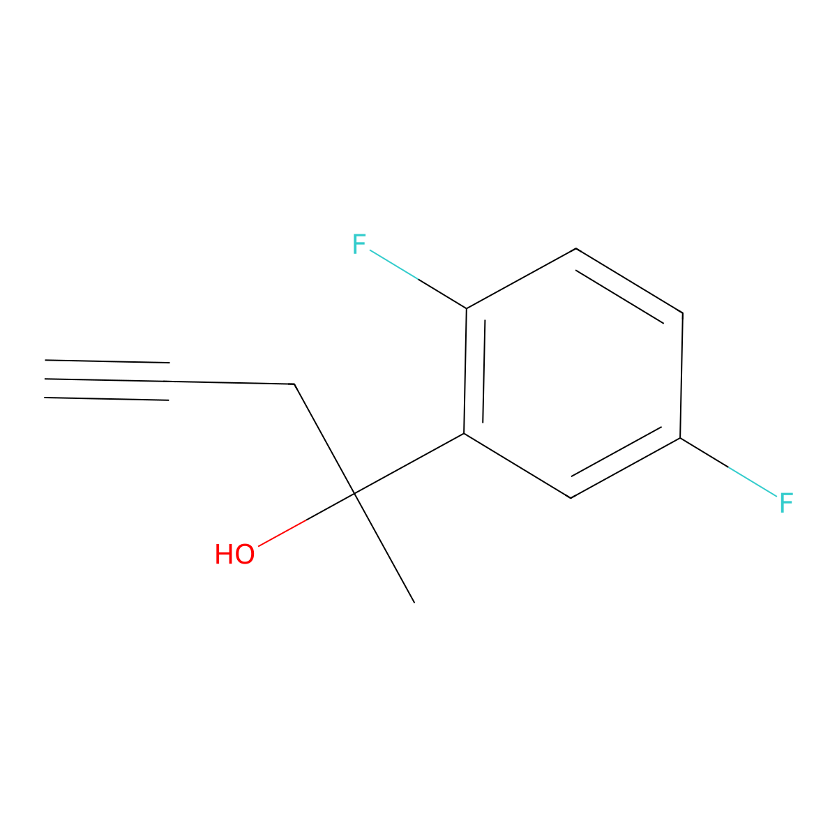 2-(2,5-Difluorophenyl)-4-pentyn-2-ol molecular structure, CAS 2006278-28-8