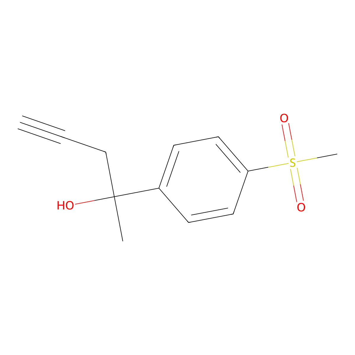 2-[4-(Methylsulfonyl)phenyl]-4-pentyn-2-ol molecular structure, CAS 2006278-32-4