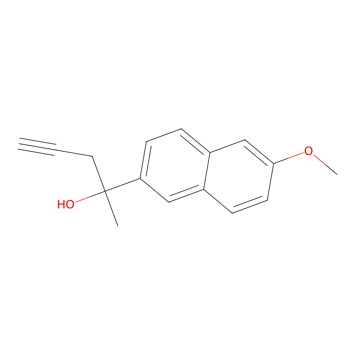 2-(6-Methoxy-2-naphthyl)-4-pentyn-2-ol molecular structure, CAS 2006278-33-5