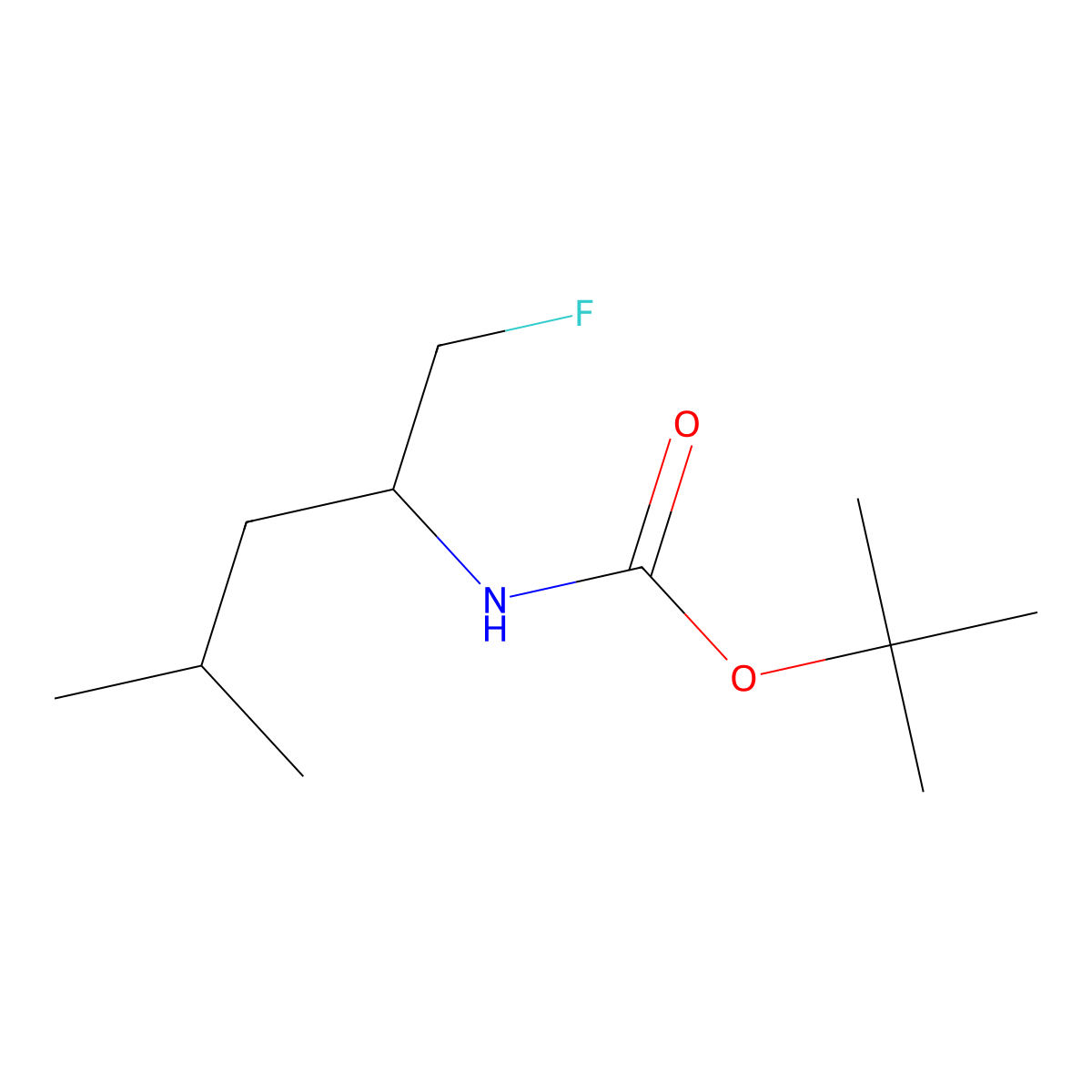 N-Boc-1-fluoro-4-methyl-2-pentanamine molecular structure, CAS 2006278-37-9