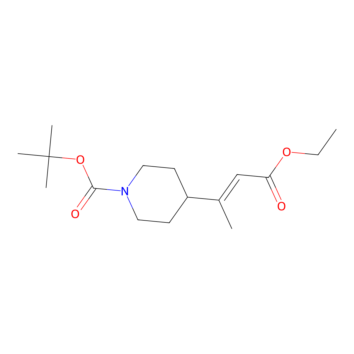 Ethyl 3-(1-Boc-4-piperidinyl)-2-butenoate molecular structure, CAS 2006281-59-8