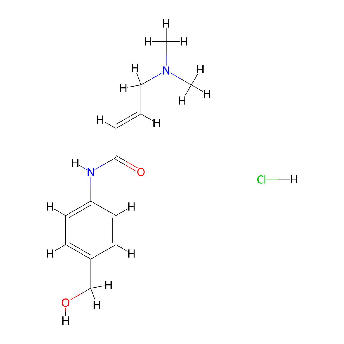 (E)-4-(Dimethylamino)-n-[4-(hydroxymethyl)phenyl]-2-butenamide hydrochloride molecular structure, CAS 2006281-61-2