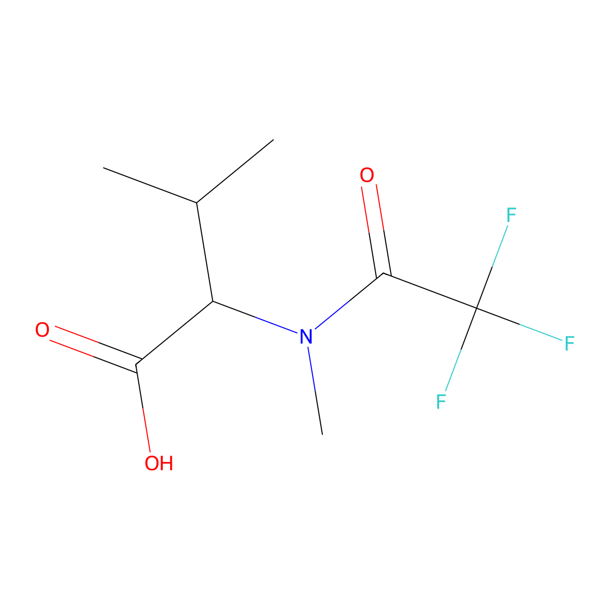 (2S)-3-methyl-2-(2,2,2-trifluoro-N-methylacetamido)butanoic acid molecular structure, CAS 2006281-64-5