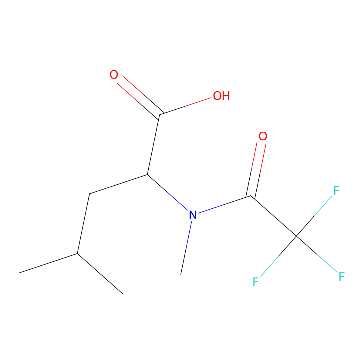 (2S)-4-methyl-2-(2,2,2-trifluoro-N-methylacetamido)pentanoic acid molecular structure, CAS 2006281-93-0