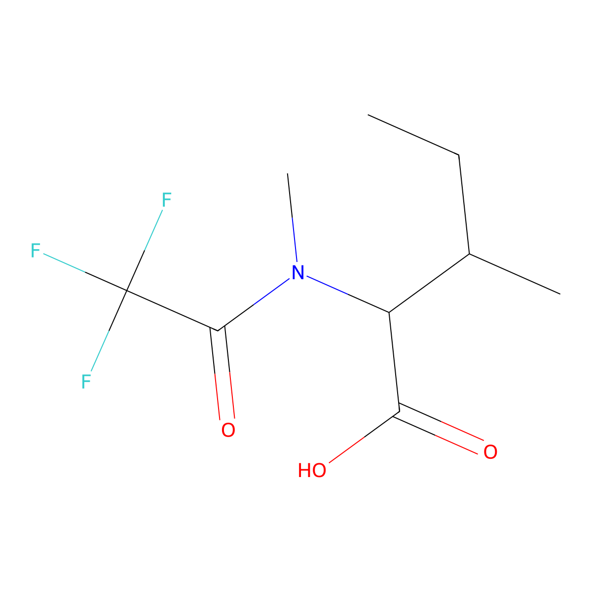 (2S,3S)-3-methyl-2-(2,2,2-trifluoro-N-methylacetamido)pentanoic acid molecular structure, CAS 2006281-94-1