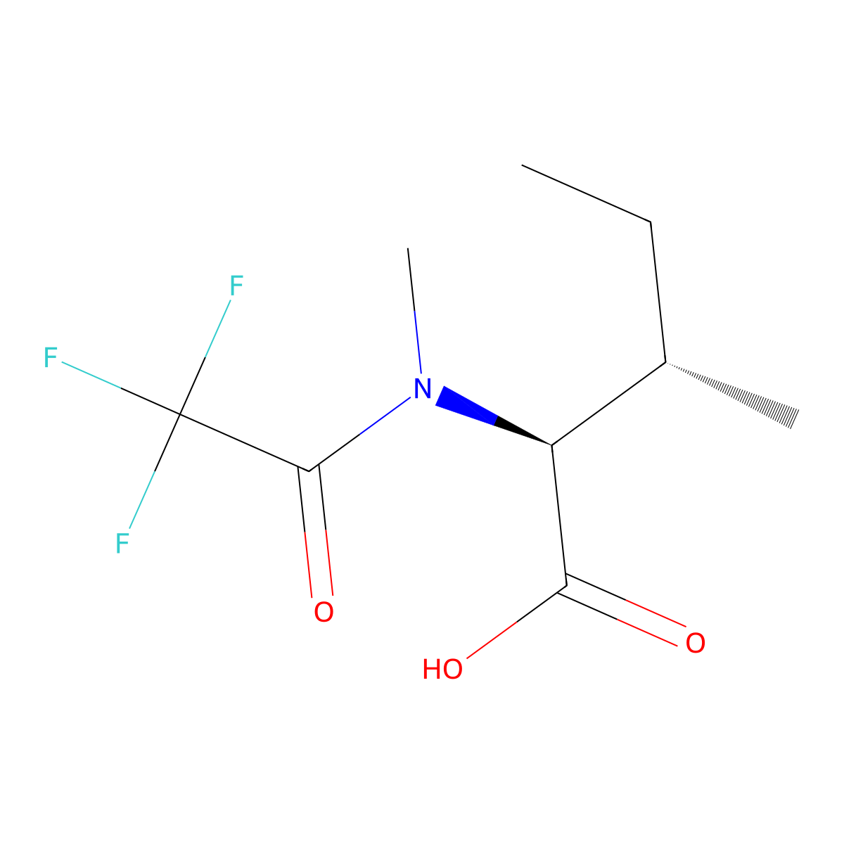 (2S,3S)-3-methyl-2-(2,2,2-trifluoro-N-methylacetamido)pentanoic acid molecular structure, CAS 2006281-94-1