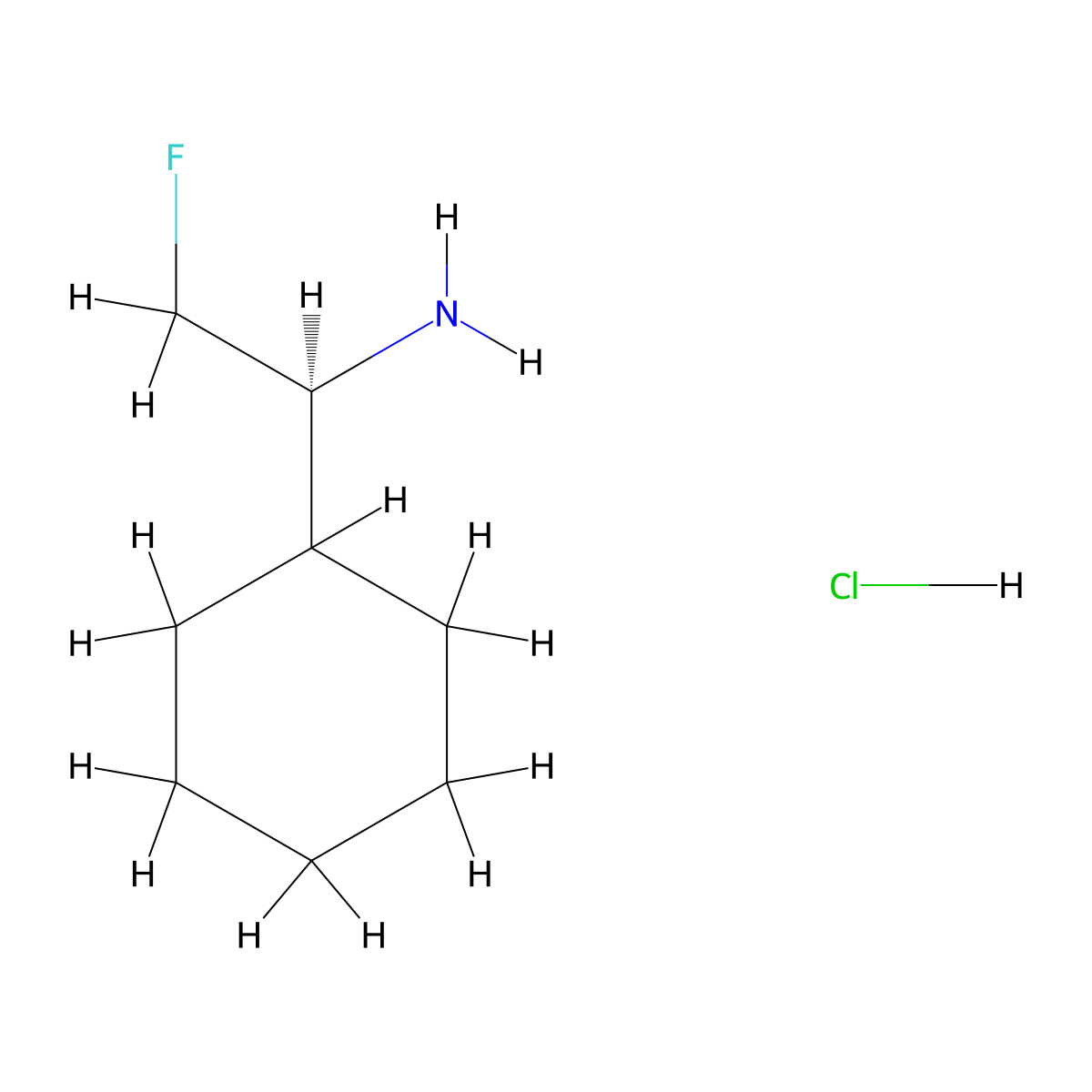 (S)-1-Cyclohexyl-2-fluoroethylamine Hydrochloride molecular structure, CAS 2006286-97-9