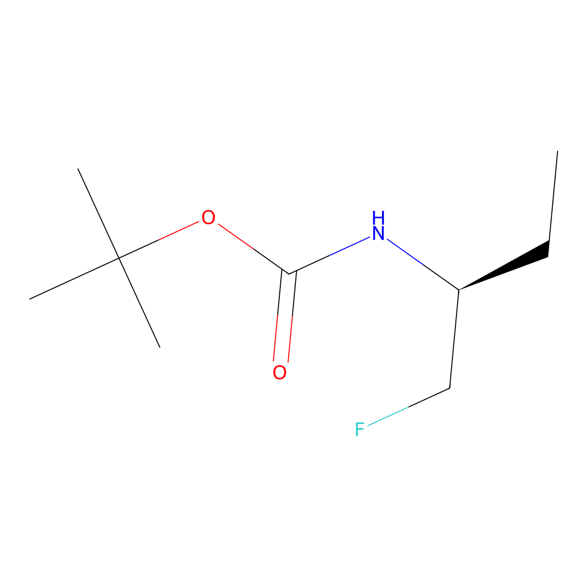 (S)-N-Boc-1-fluoro-2-butylamine molecular structure, CAS 2006287-00-7