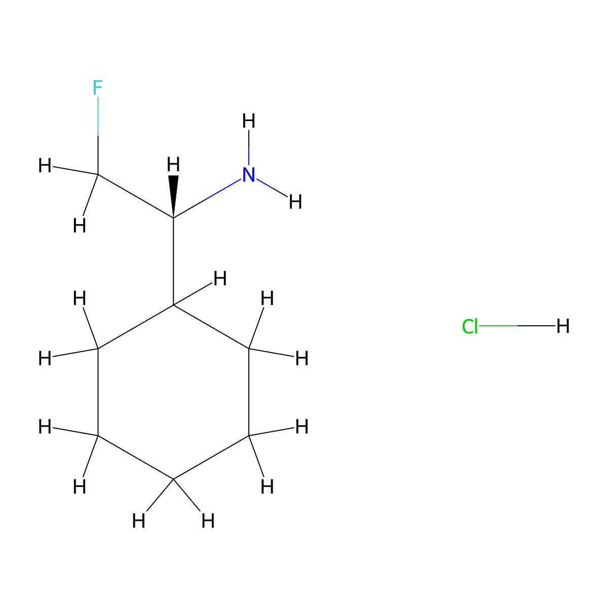 (R)-1-Cyclohexyl-2-fluoroethylamine Hydrochloride molecular structure, CAS 2006287-02-9