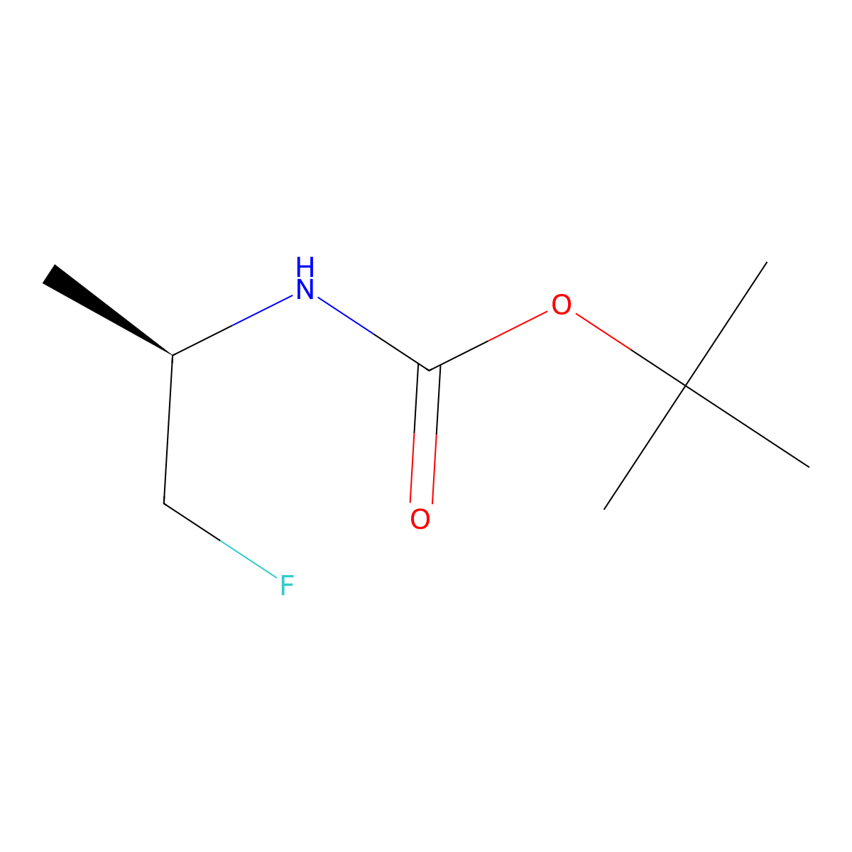 tert-Butyl (R)-(1-fluoropropan-2-yl)carbamate molecular structure, CAS 2006287-03-0