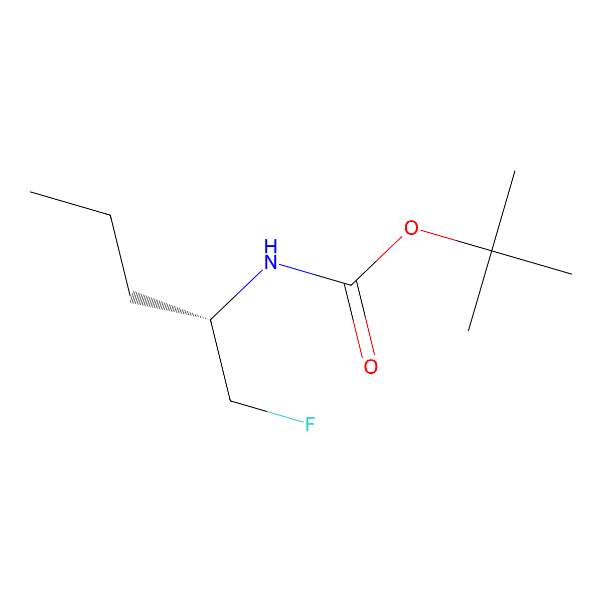 (S)-N-Boc-1-fluoro-2-pentanamine molecular structure, CAS 2006287-05-2