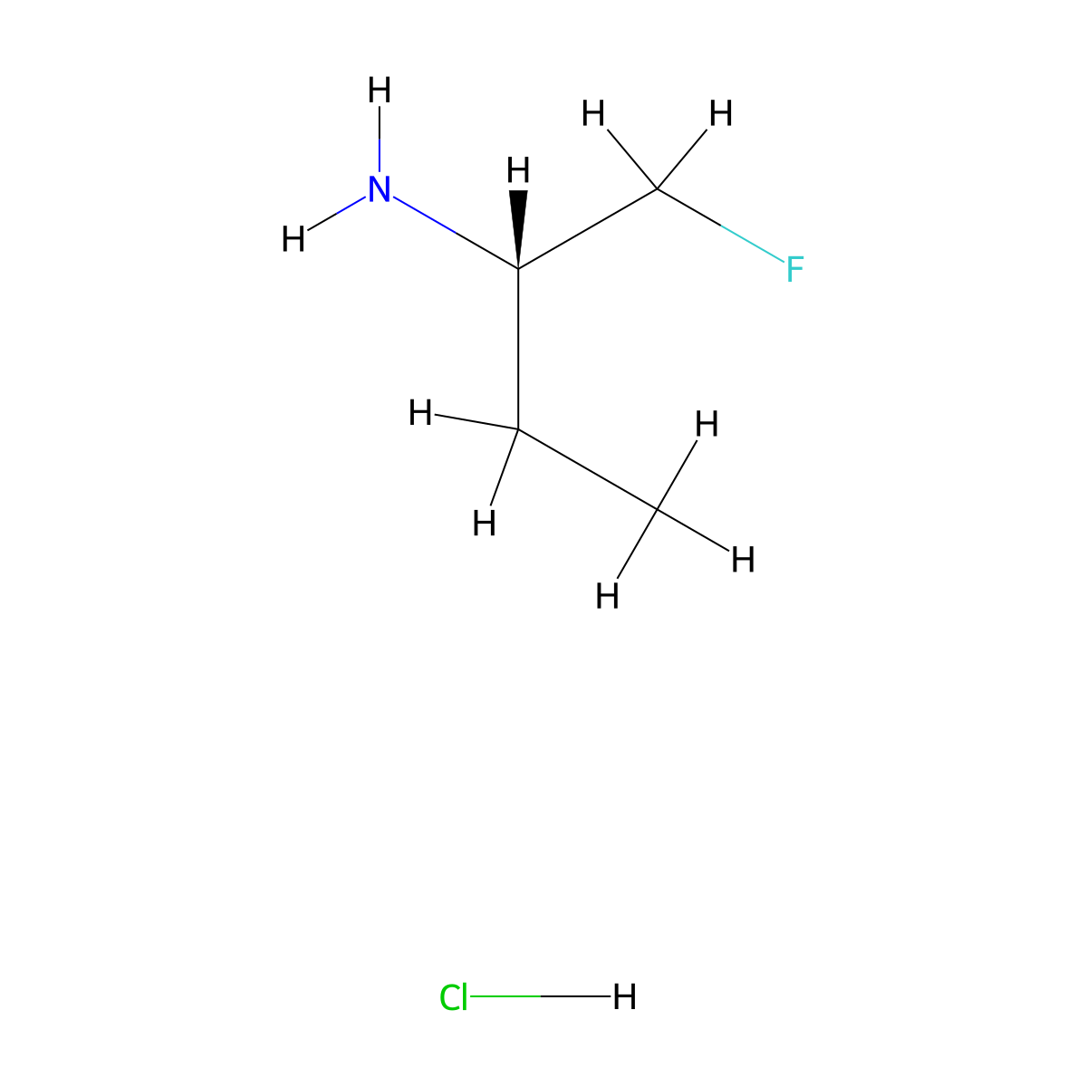 (S)-1-Fluoro-2-butylamine Hydrochloride molecular structure, CAS 2006287-10-9