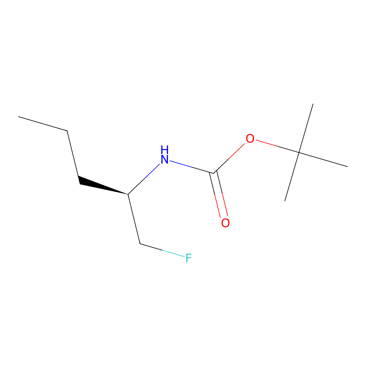 (R)-N-Boc-1-fluoro-2-pentanamine molecular structure, CAS 2006287-11-0