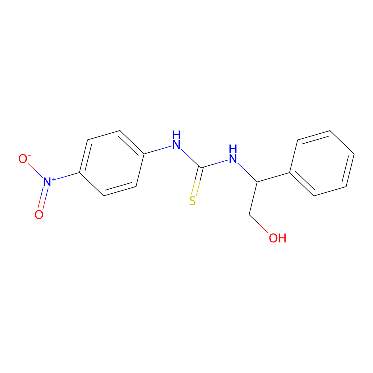 1-(2-Hydroxy-1-phenylethyl)-3-(4-nitrophenyl)thiourea molecular structure, CAS 200629-13-6