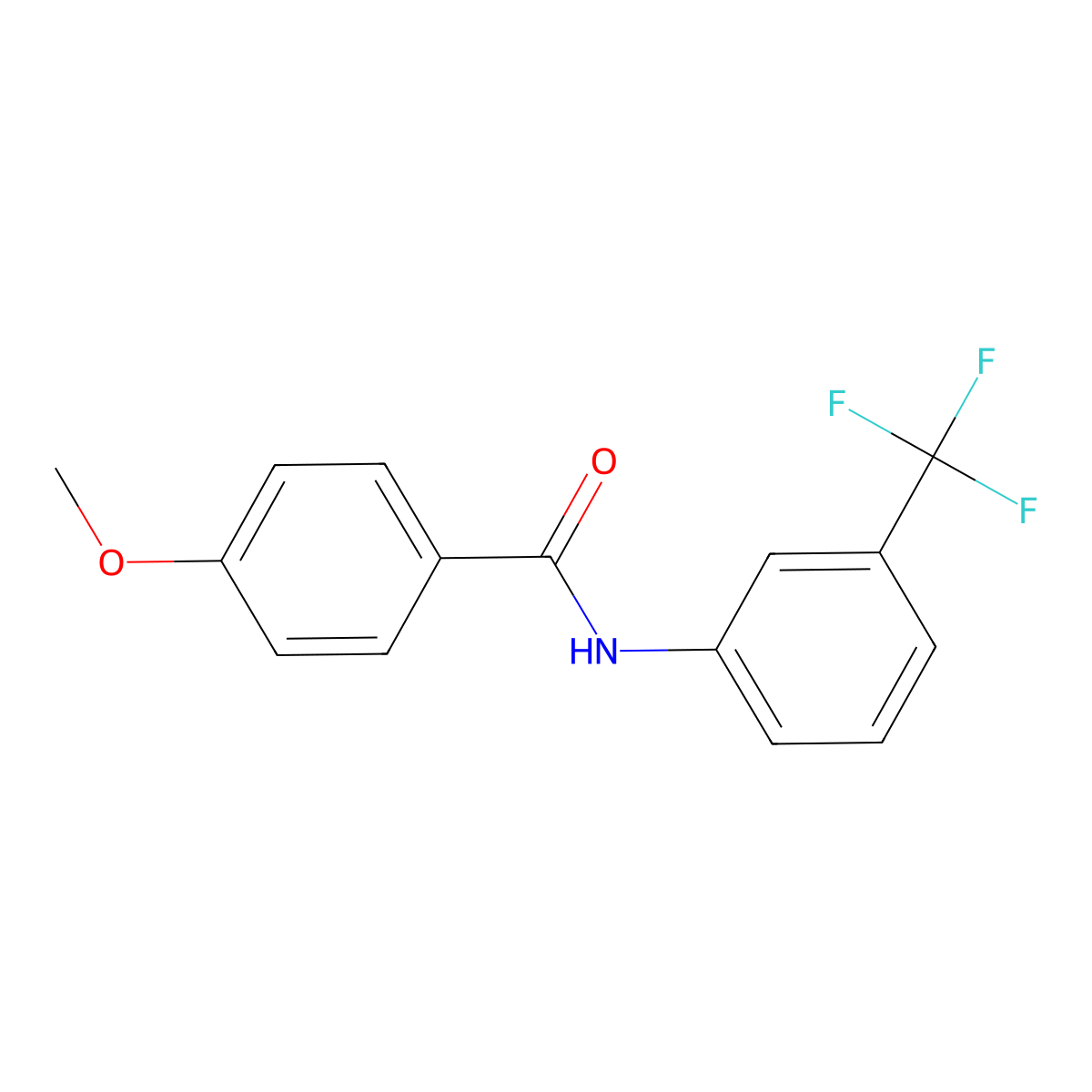 4-methoxy-N-[3-(trifluoromethyl)phenyl]benzamide molecular structure, CAS 200630-42-8