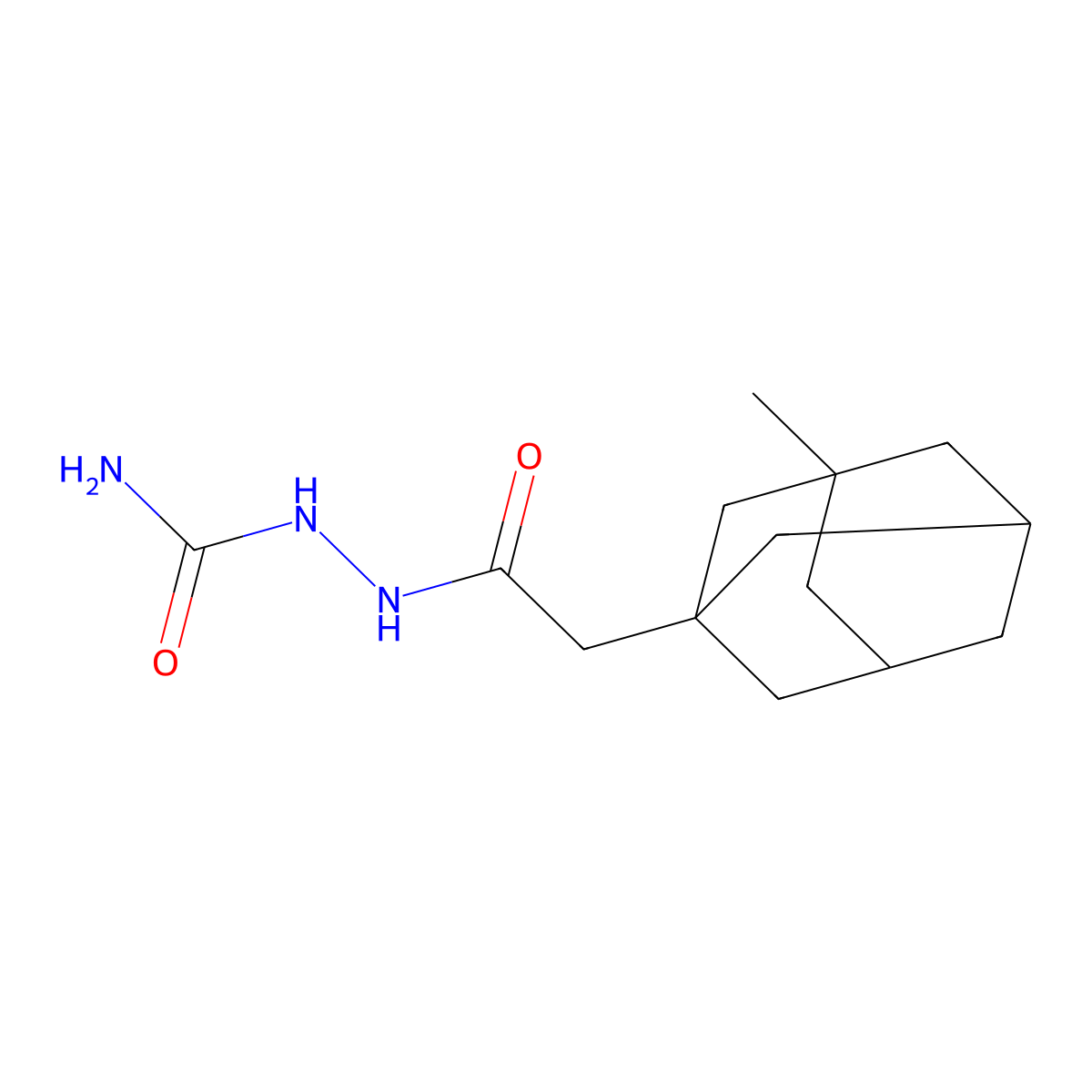 [[2-(3-Methyl-1-adamantyl)acetyl]amino]urea molecular structure, CAS 200630-74-6