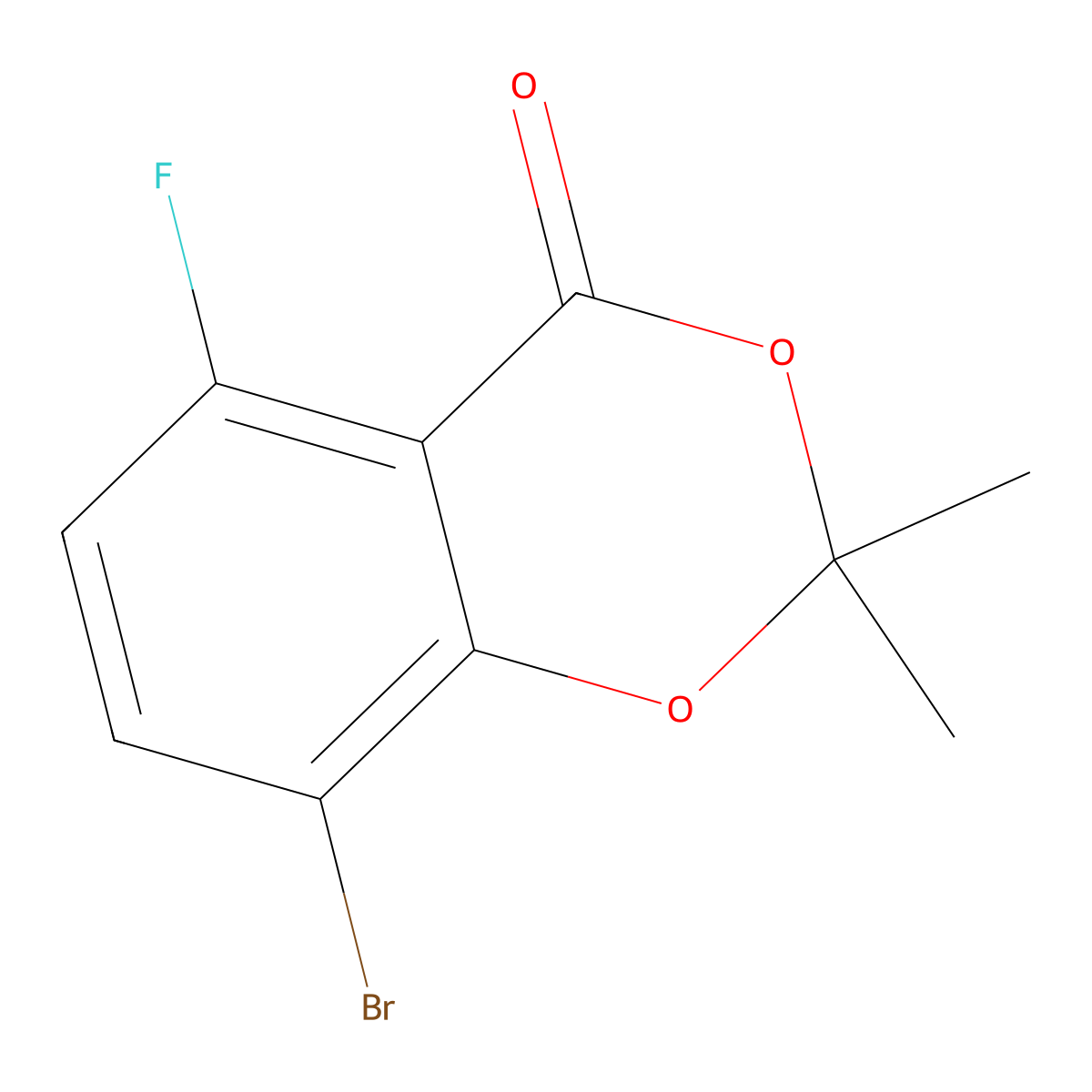8-Bromo-5-fluoro-2,2-dimethyl-4H-benzo[d][1,3]dioxin-4-one molecular structure, CAS 2006317-76-4