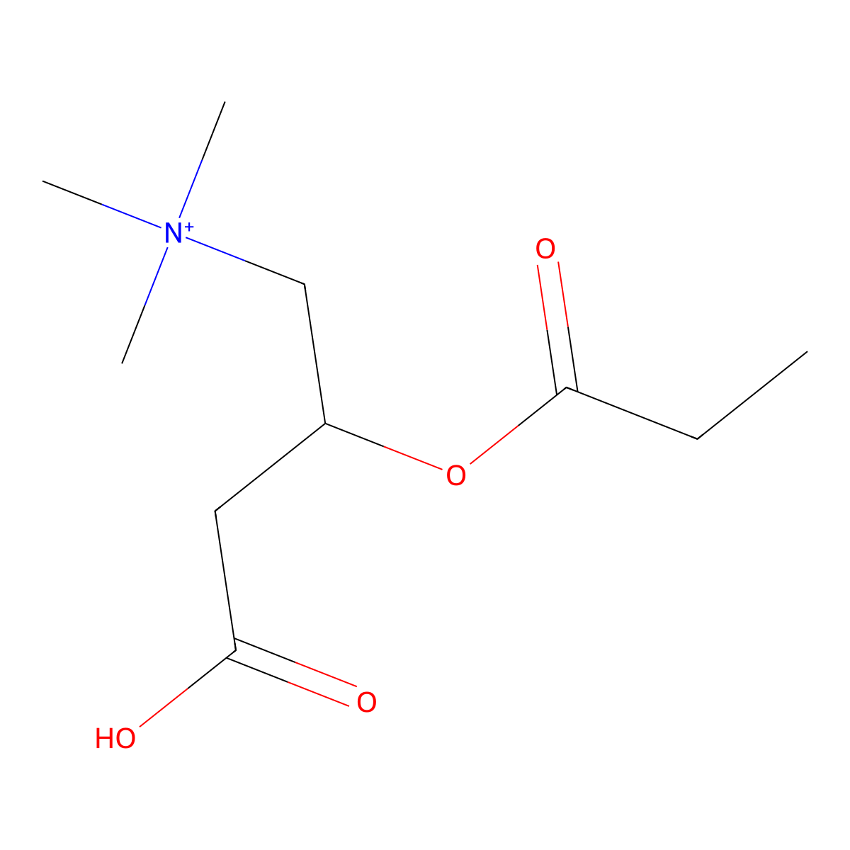 Levocarnitine-propionate molecular structure, CAS 20064-19-1