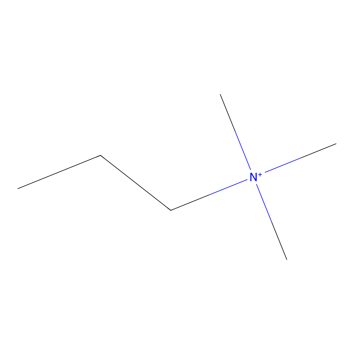 Trimethylpropylammonium molecular structure, CAS 20064-29-3